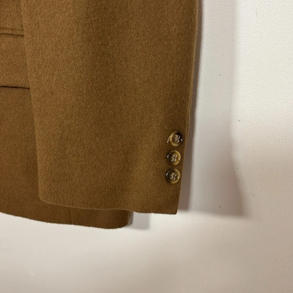 Vintage Hunt Valley Men 2 Button Blazer 100% Camel Hair Made in USA 42 Tan Brown